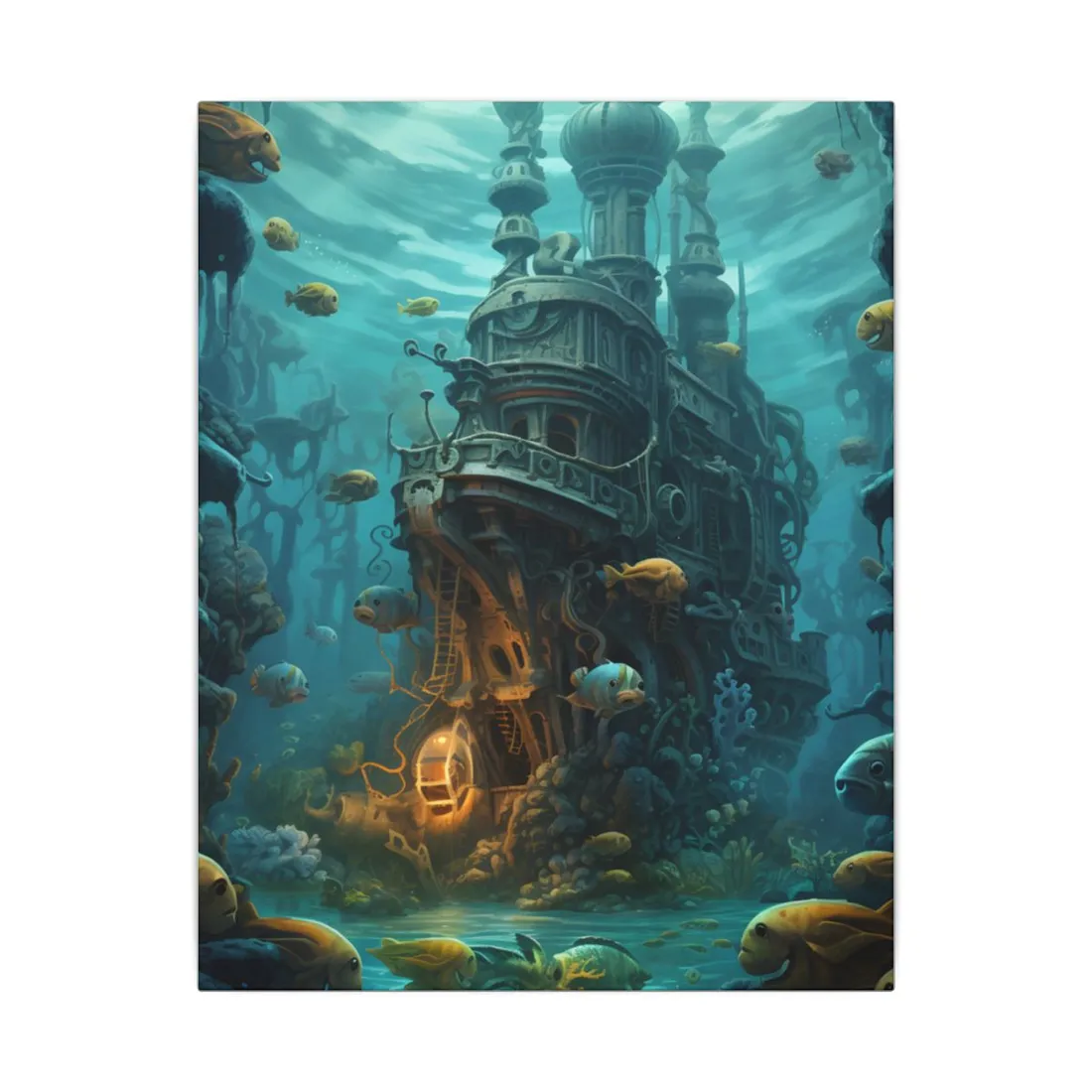 Steampunk Underwater Adventure: Captain Nemos Quest - Canvas