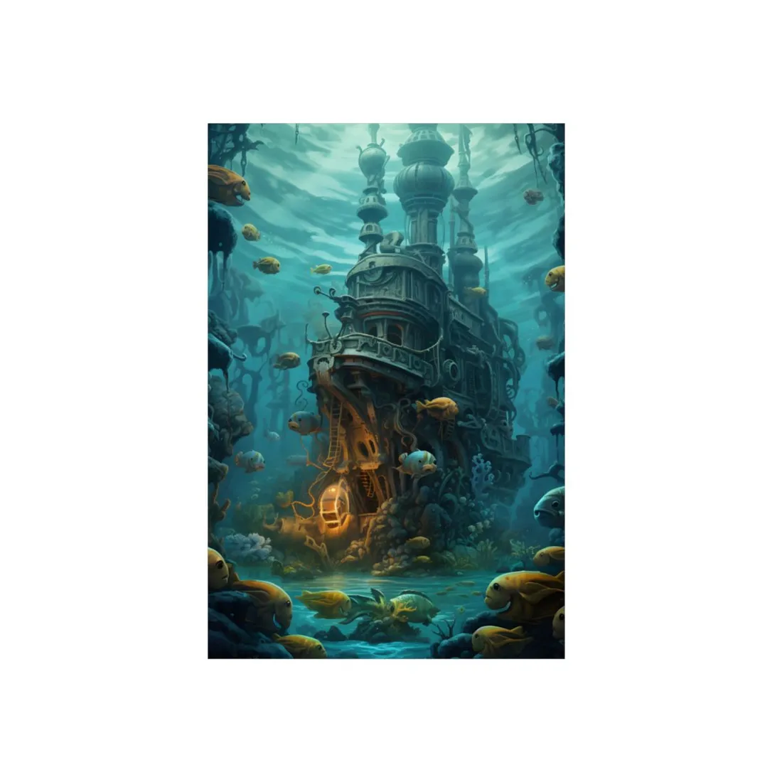 Steampunk Underwater Adventure: Captain Nemos Quest - Metal Poster