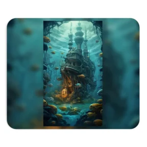 Underwater Castle with Fish Mouse Pad