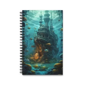 Underwater Castle with Fish Spiral Notebook