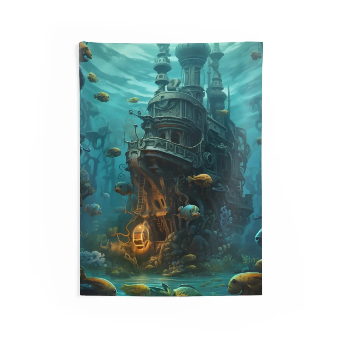 Steampunk Underwater Adventure: Captain Nemos Quest - Wall Tapestry