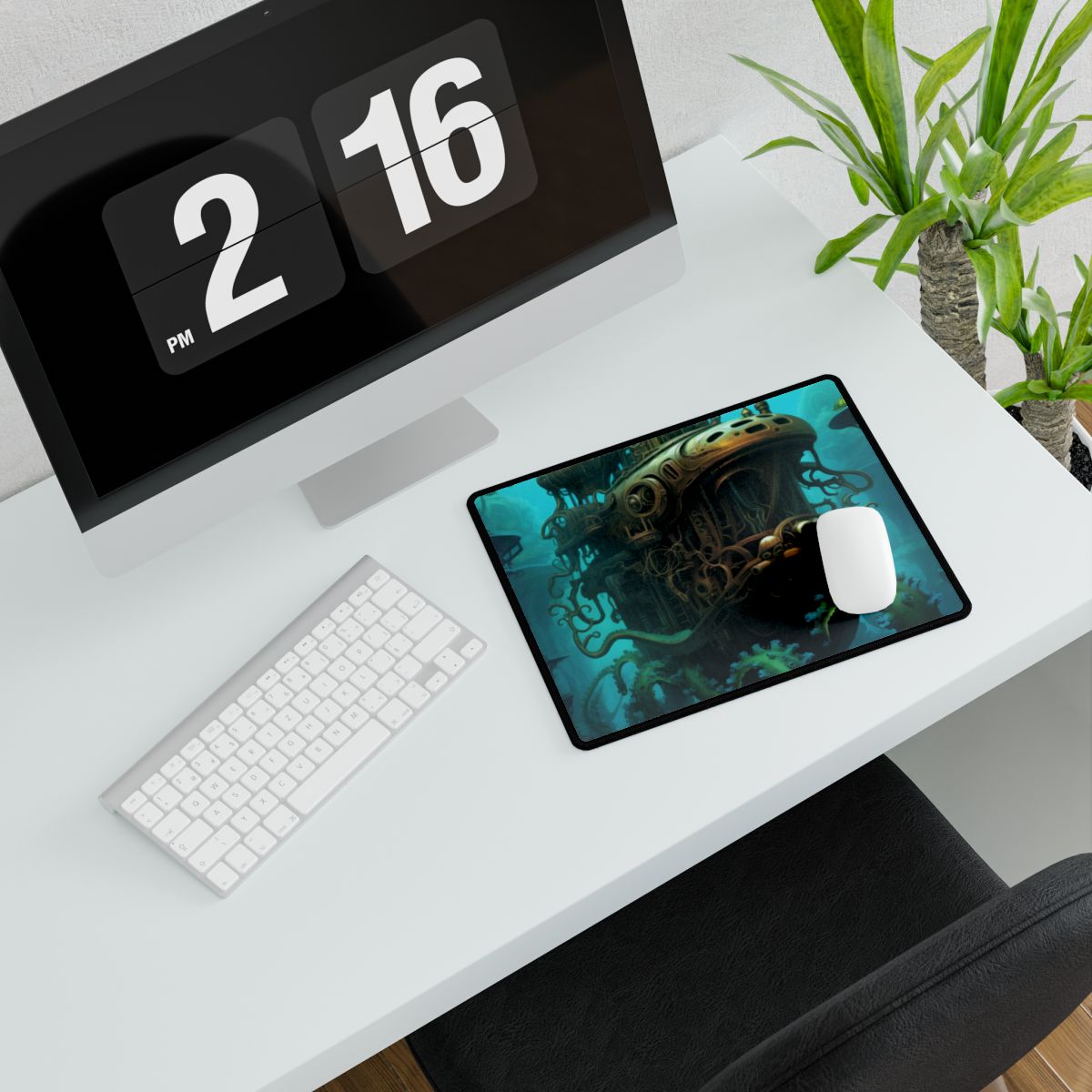 Steampunk Underwater Adventure: Dive into Discovery - Desk Mat