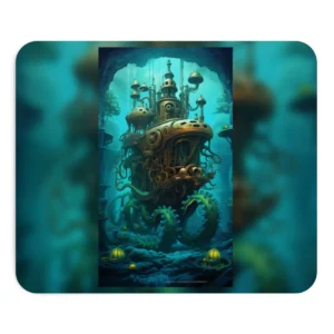 Brass Submarine with Tentacles Mouse Pad