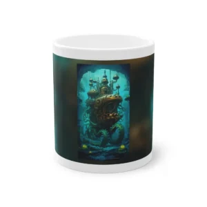 Brass Submarine with Tentacles Mug