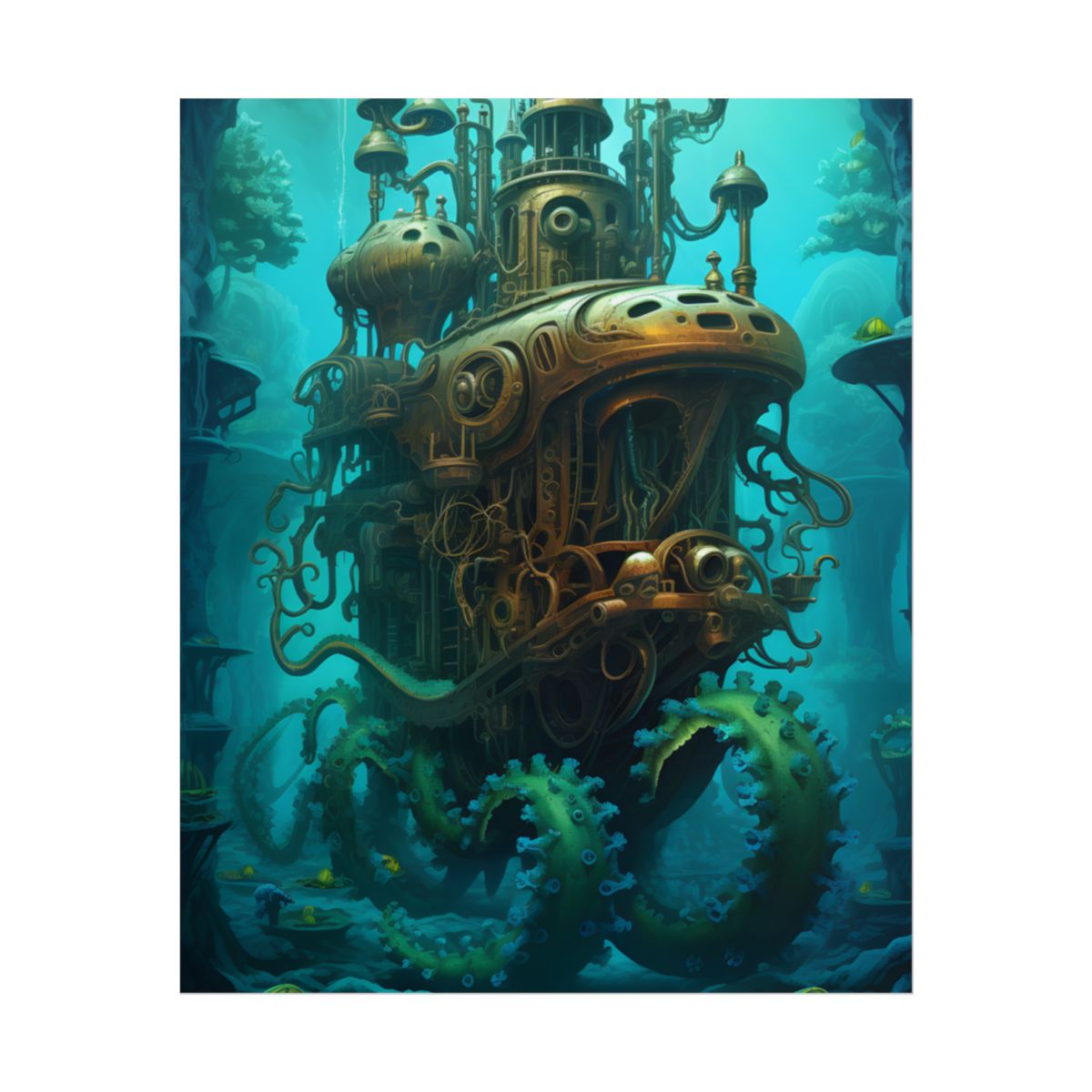 Steampunk Underwater Adventure: Dive into Discovery - Poster