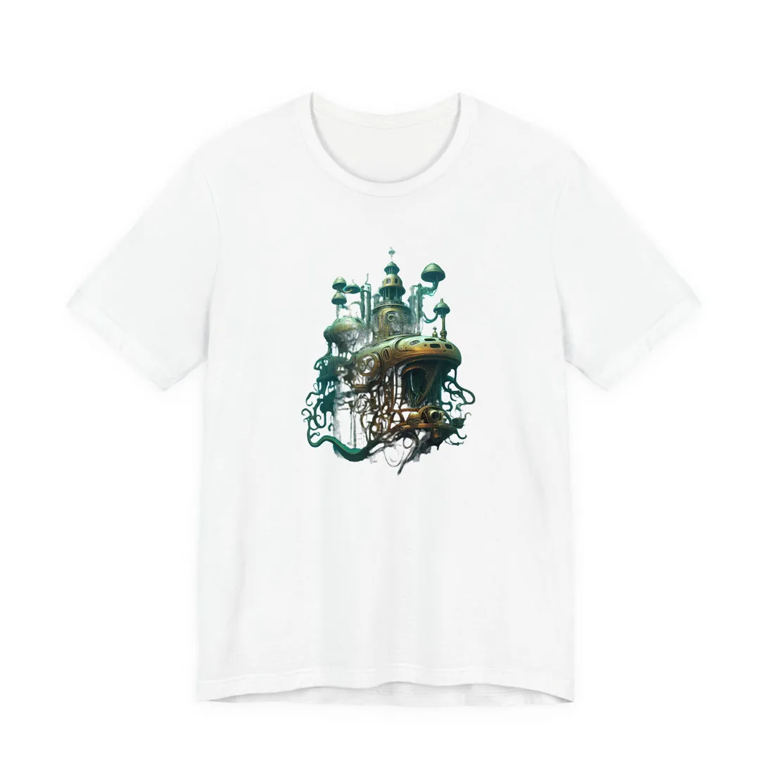 Steampunk Underwater Adventure: Dive into Discovery - T-Shirt (White)