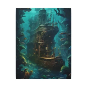 Sunken Ornate Ship Canvas Print