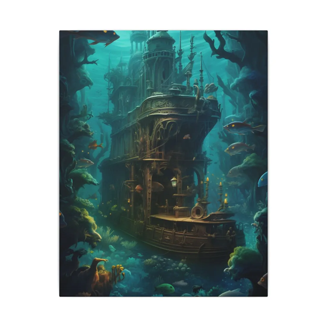 Steampunk Underwater Adventure: Hidden City Awaits - Canvas