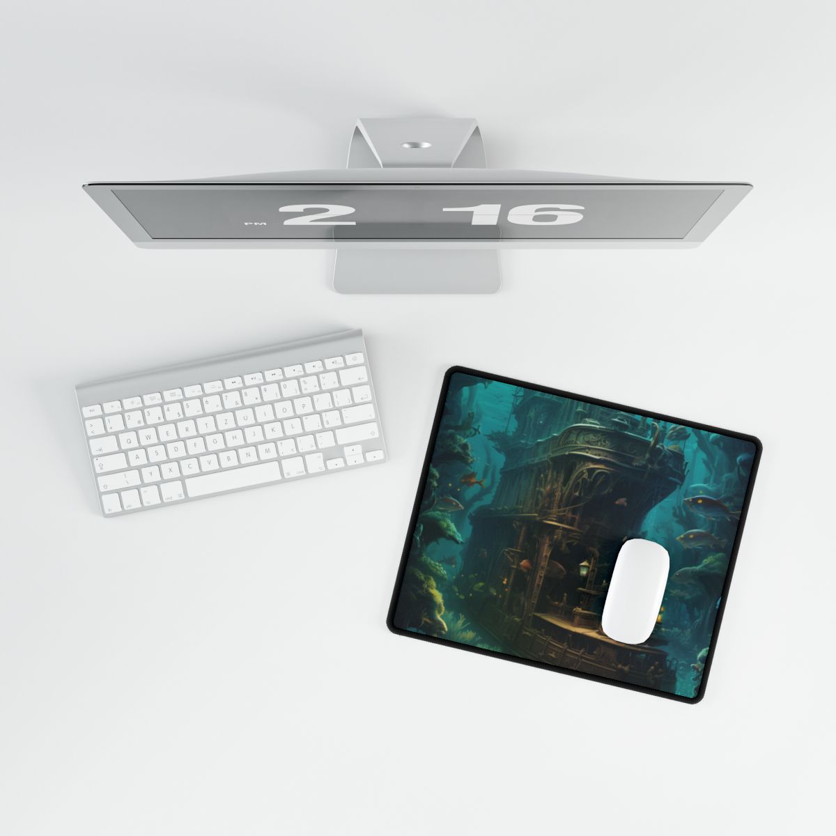 Steampunk Underwater Adventure: Hidden City Awaits - Desk Mat