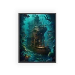 Sunken Ornate Ship Framed Poster