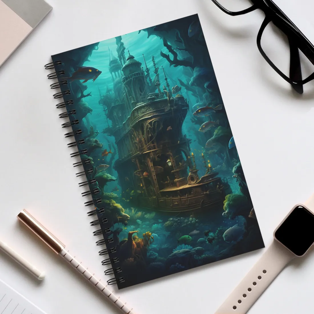 Steampunk Underwater Adventure: Hidden City Awaits - Spiral Notebook