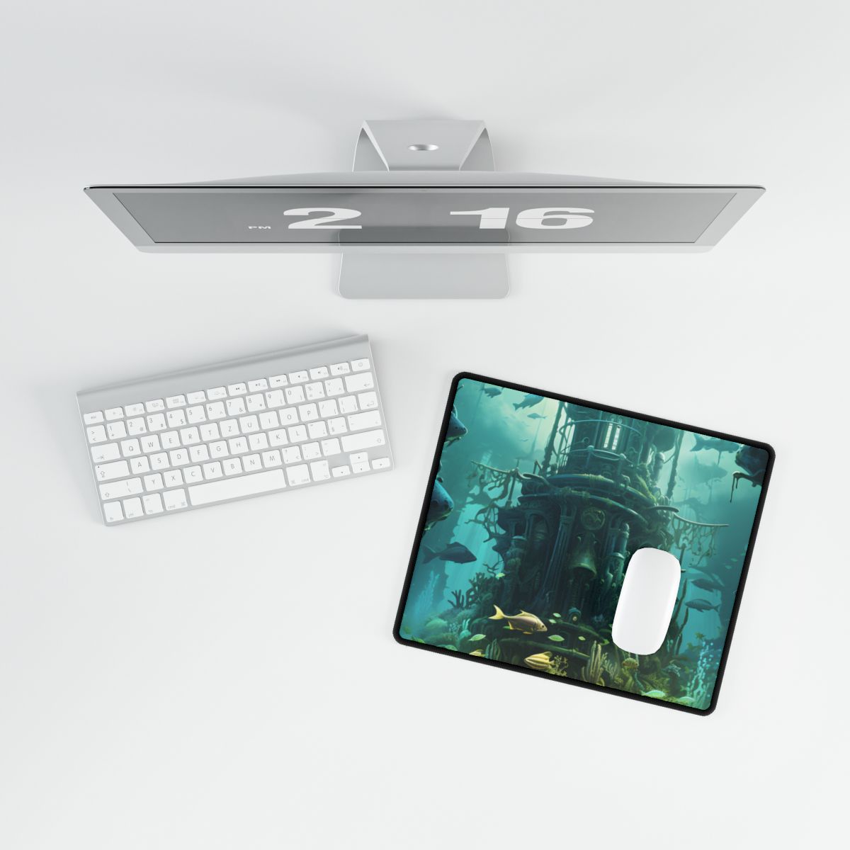 Steampunk Underwater Odyssey: A Submersible Adventure - Desk Mat