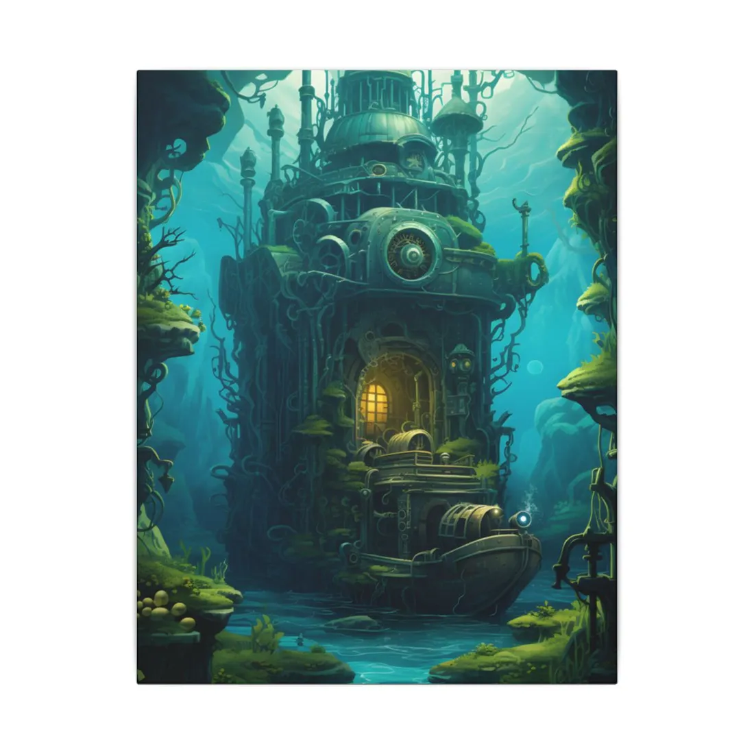 Steampunk Underwater Odyssey: Nautilu's Quest - Canvas