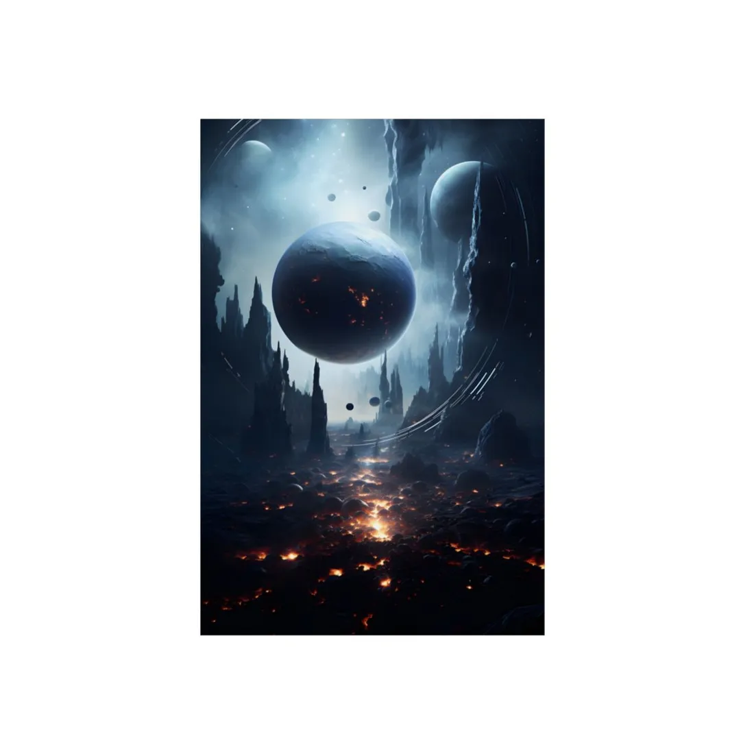 Stellar Encounter: Black Hole Cosmic Mystery - Metal Poster
