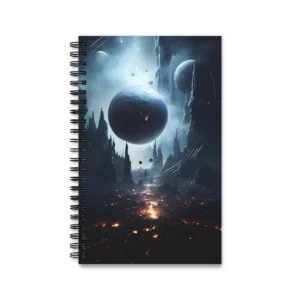 Floating Planet over Lava Field Spiral Notebook
