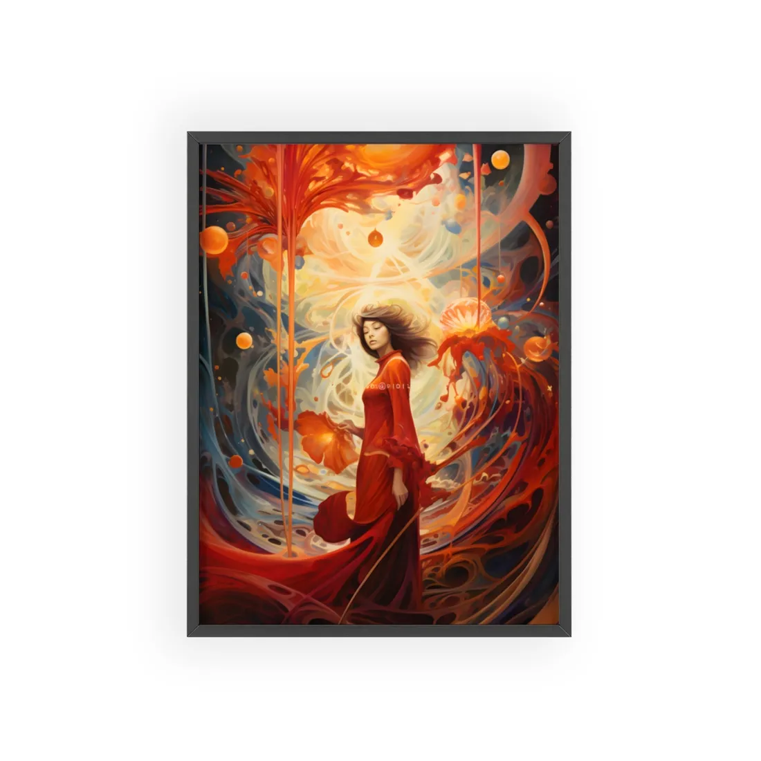 Stellar Gallery: Cosmic Abstract Art Collection - Framed Poster