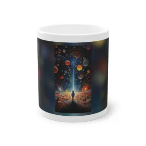 Child Among Glowing Planets Mug
