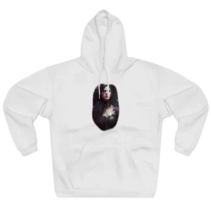 Gothic Lady with Violet Blooms Hoodie