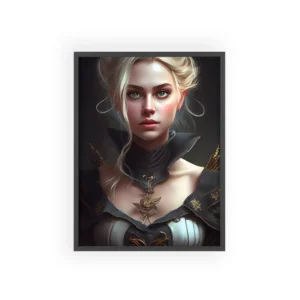 Fantasy Woman Portrait Framed Poster