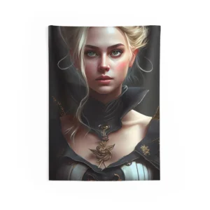 Fantasy Woman Portrait Wall Tapestry