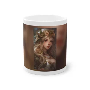 Blonde Woman with Flower Crown Mug