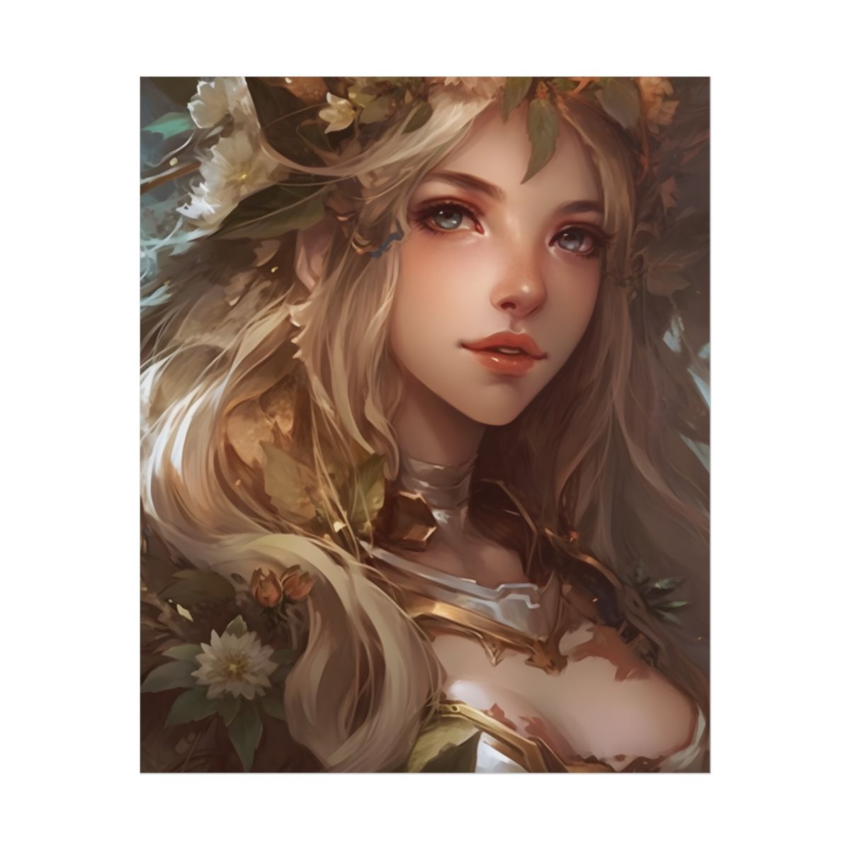 Stunning Blonde Portrait: Natural Outdoor Beauty - Poster