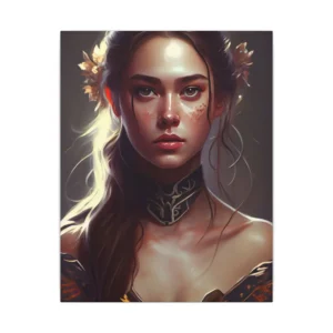 Woman with Freckles Canvas Print