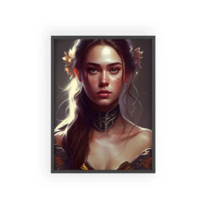 Woman with Freckles Framed Poster
