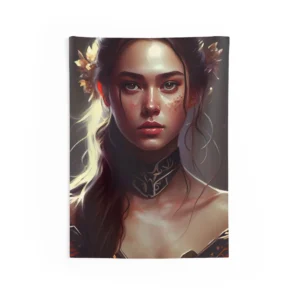 Woman with Freckles Wall Tapestry