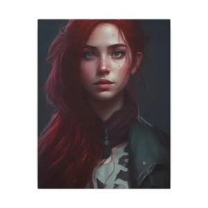 Woman with Long Red Hair Canvas Print