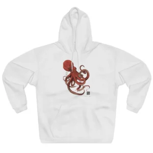 Vermilion Octopus Study Hoodie
