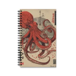 Vermilion Octopus Study Spiral Notebook