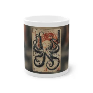 Vintage Octopus Woodblock Mug