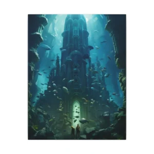 Submerged Gothic Cathedral Canvas Print