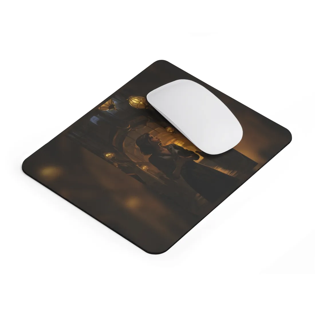 Sunny Day Reflection: Person in White - Mouse Pad