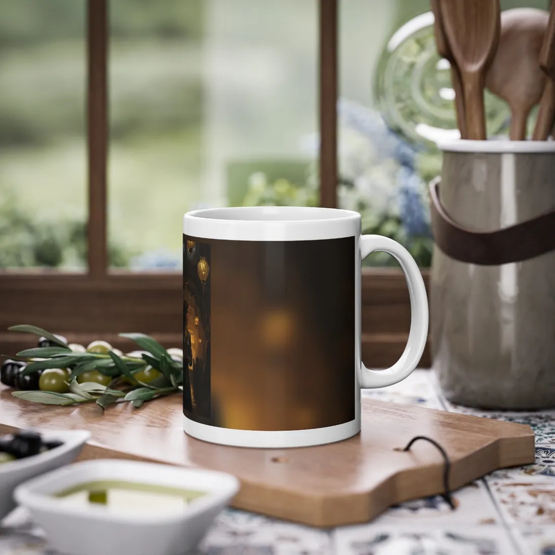 Sunny Day Reflection: Person in White - Mug