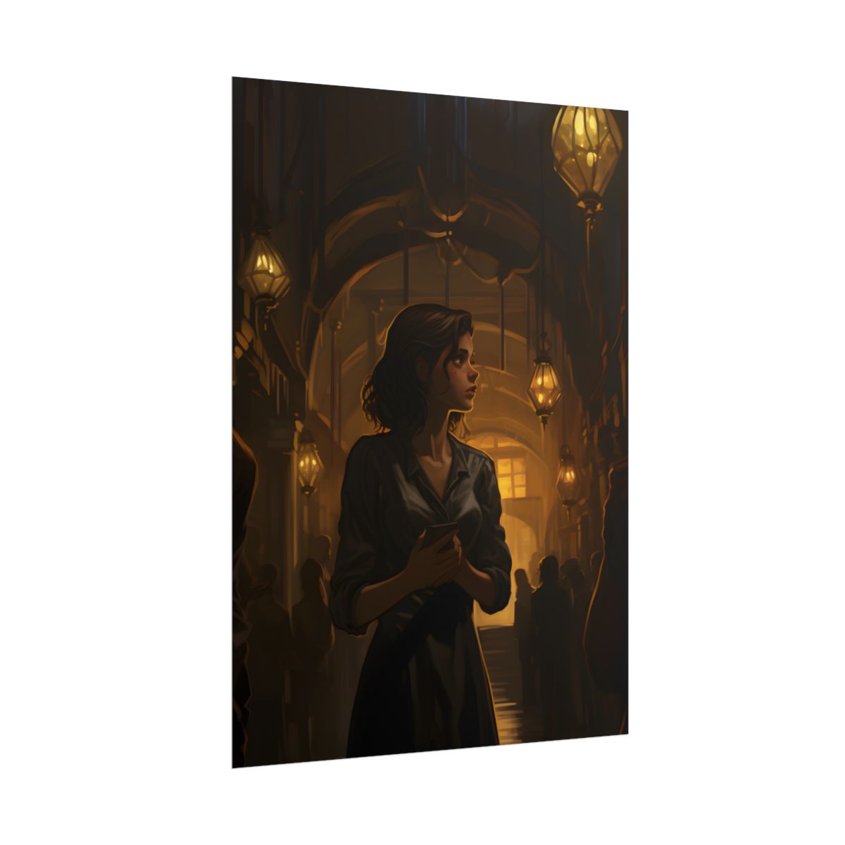 Sunny Day Reflection: Person in White - Poster