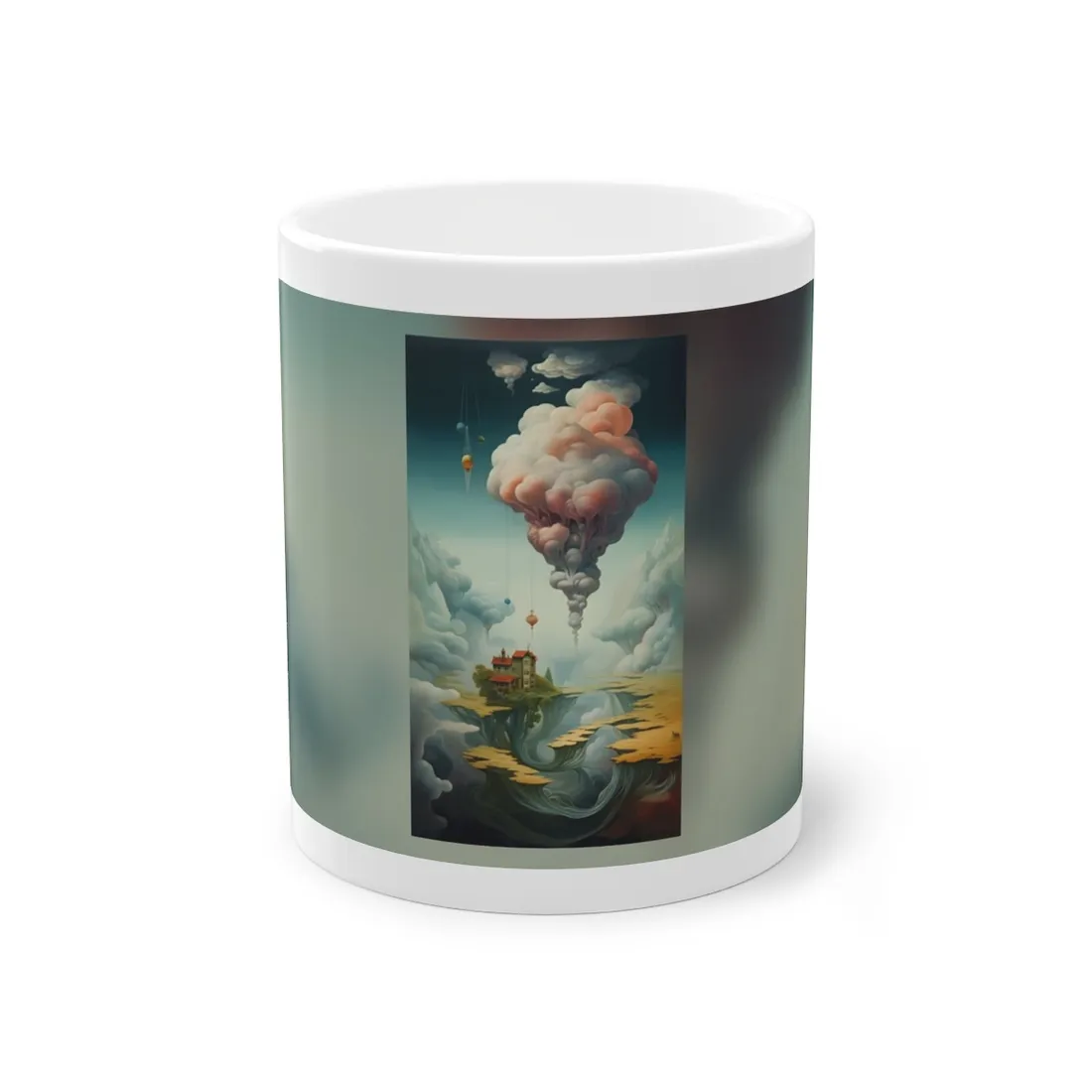 Surreal Dream World: Psychedelic Artistic Visions in a Fantastical Landscape - Mug
