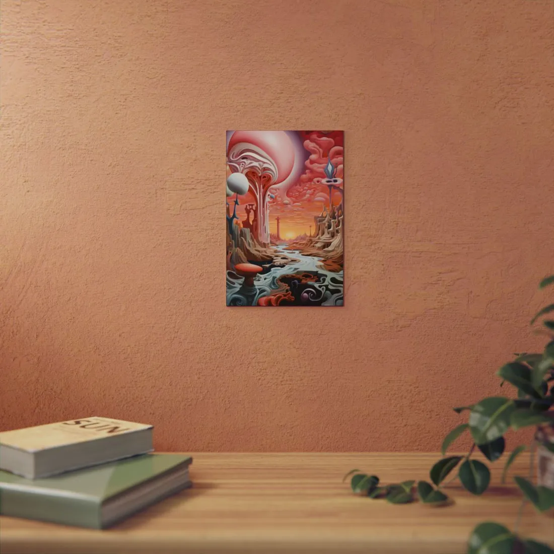 Surreal Dream World: Psychedelic Digital Art - Metal Poster