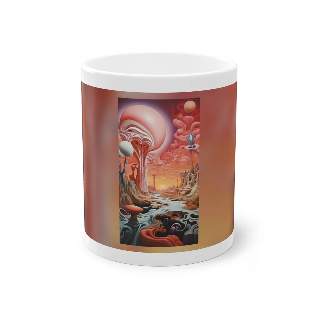 Surreal Dream World: Psychedelic Digital Art - Mug