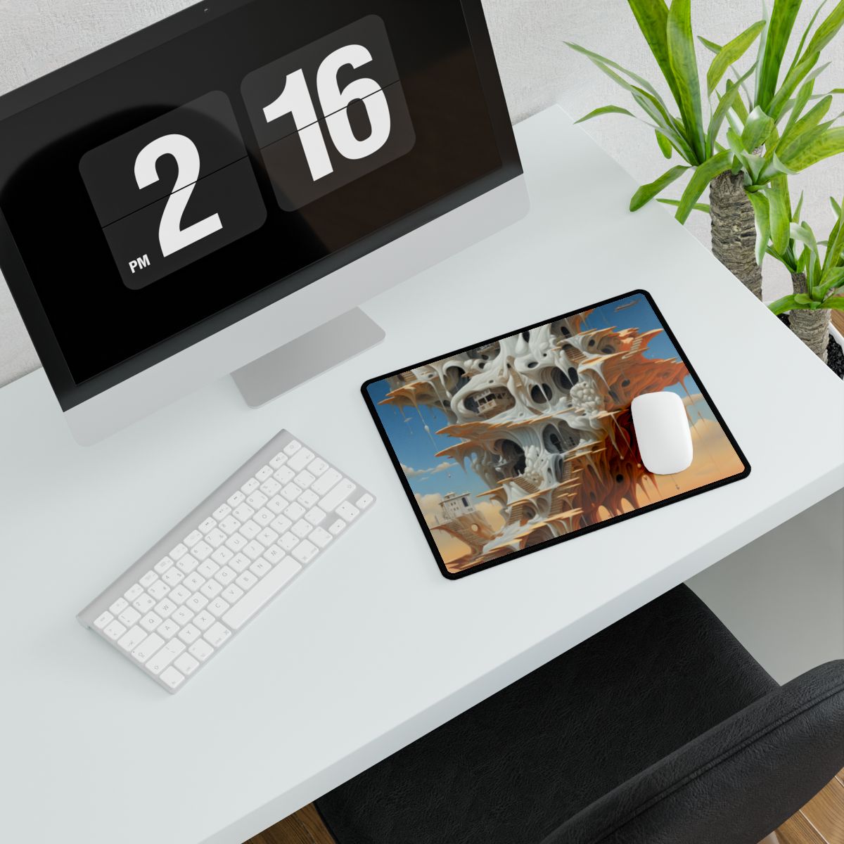 Surreal Dream World: Psychedelic Dreamscape Art - Desk Mat