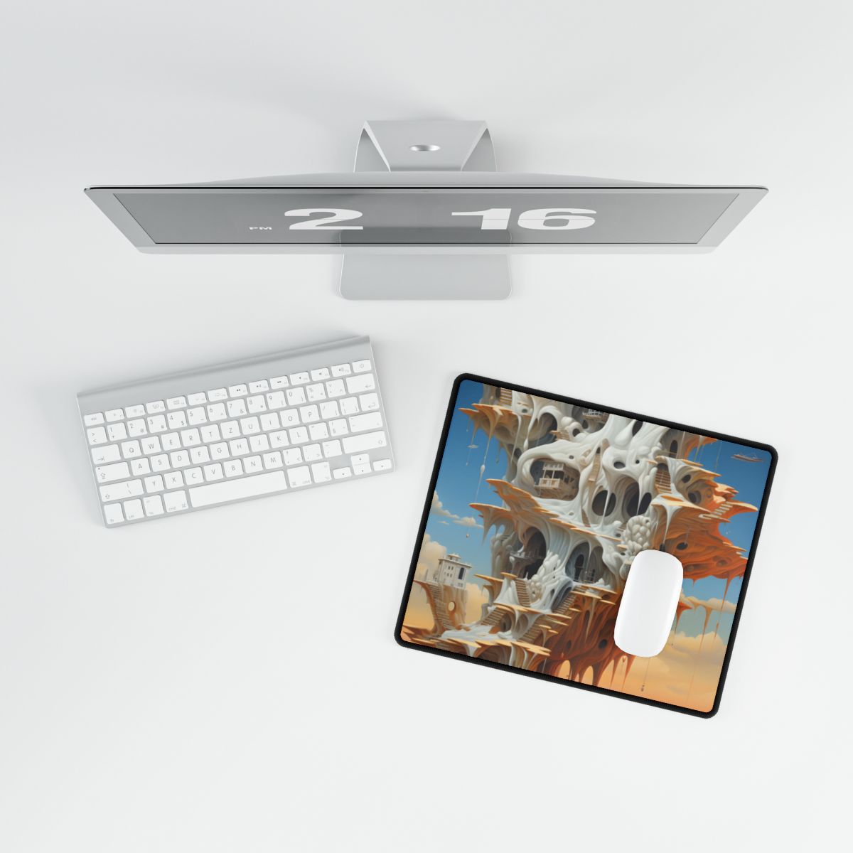 Surreal Dream World: Psychedelic Dreamscape Art - Desk Mat