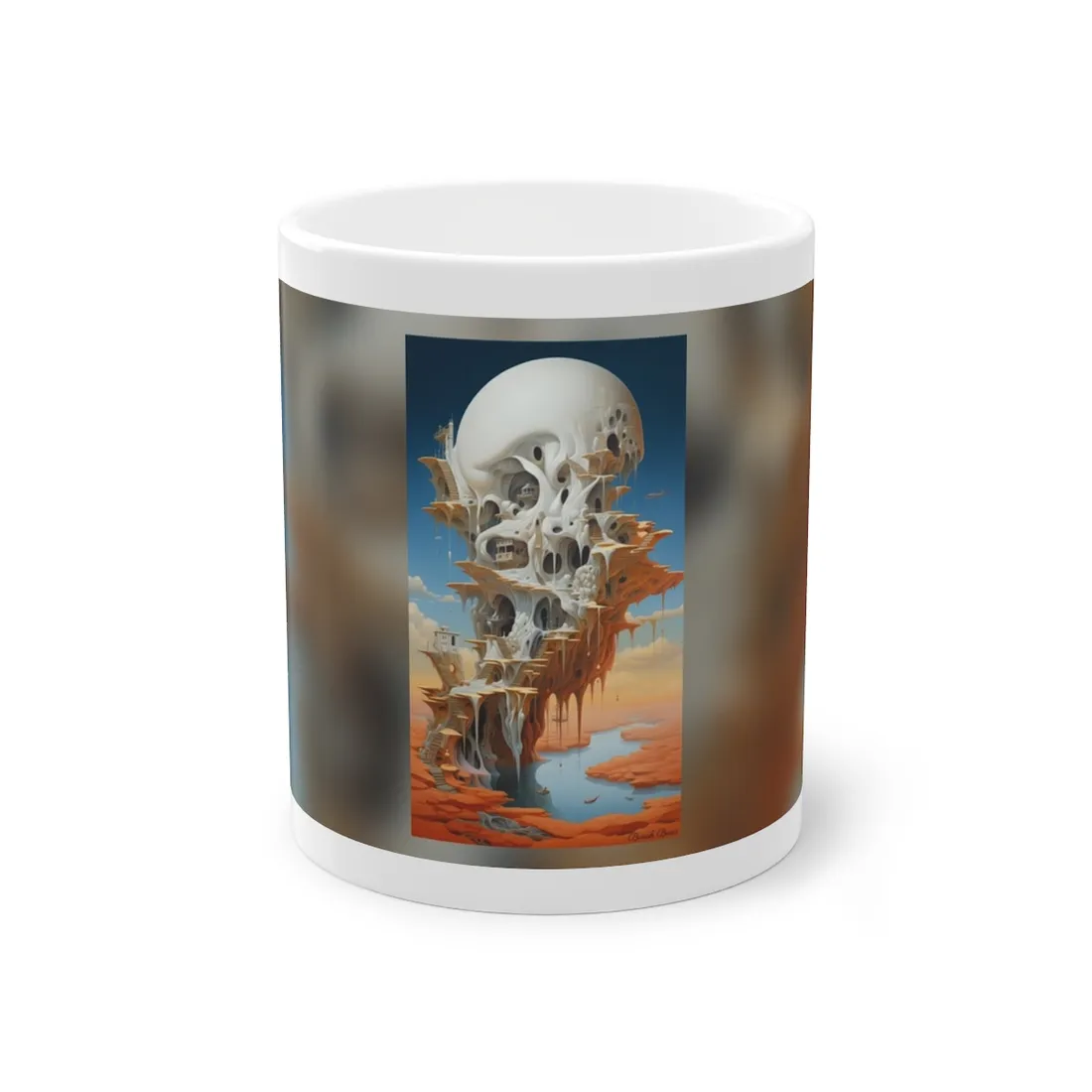 Surreal Dream World: Psychedelic Dreamscape Art - Mug