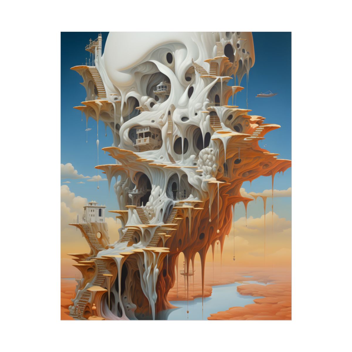 Surreal Dream World: Psychedelic Dreamscape Art - Poster