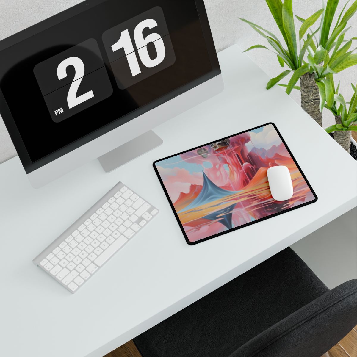 Surreal Dreamscape: Fantastical Landscape Art - Desk Mat
