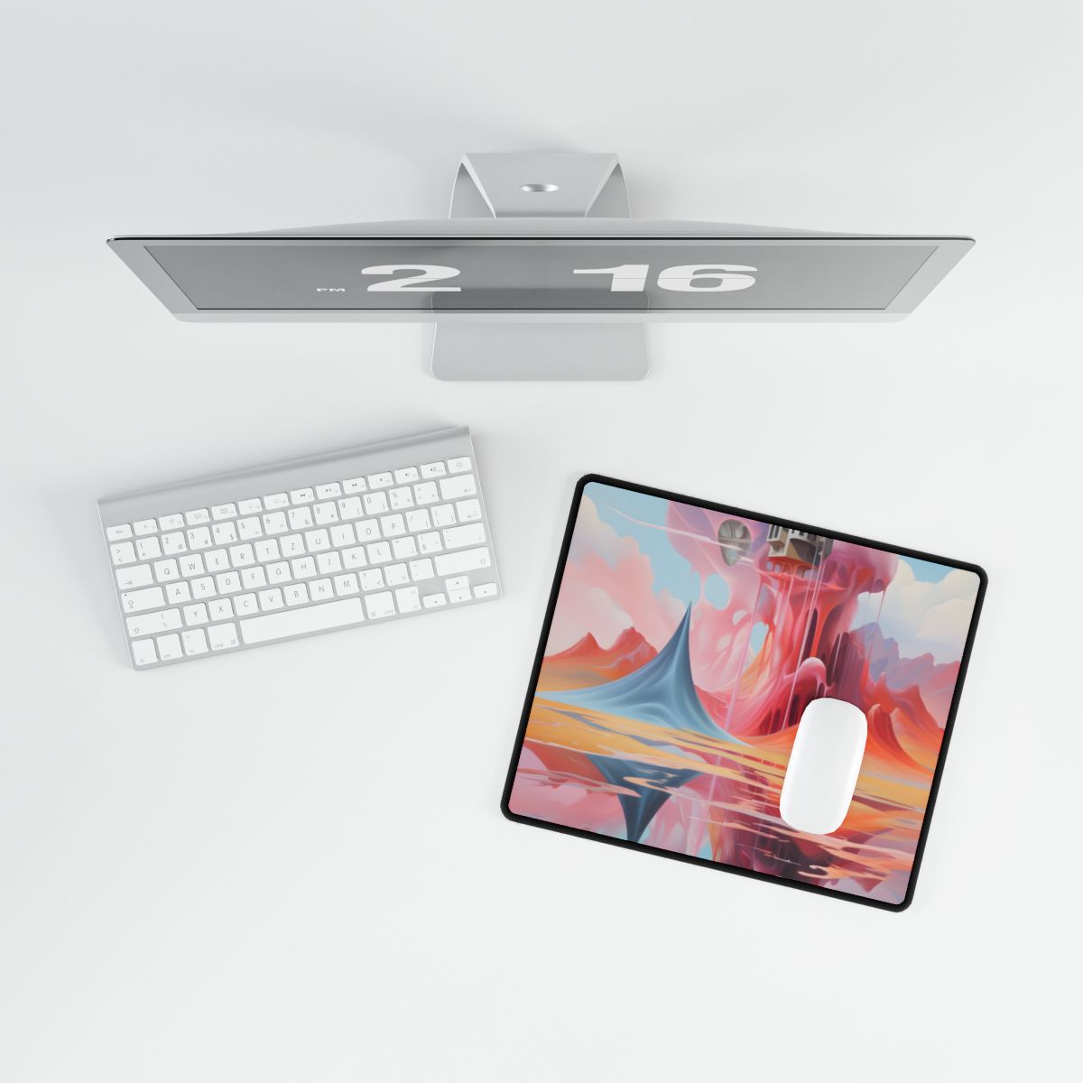 Surreal Dreamscape: Fantastical Landscape Art - Desk Mat