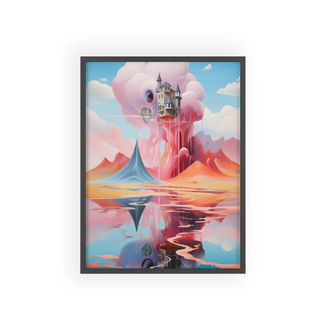 Surreal Dreamscape: Fantastical Landscape Art - Framed Poster