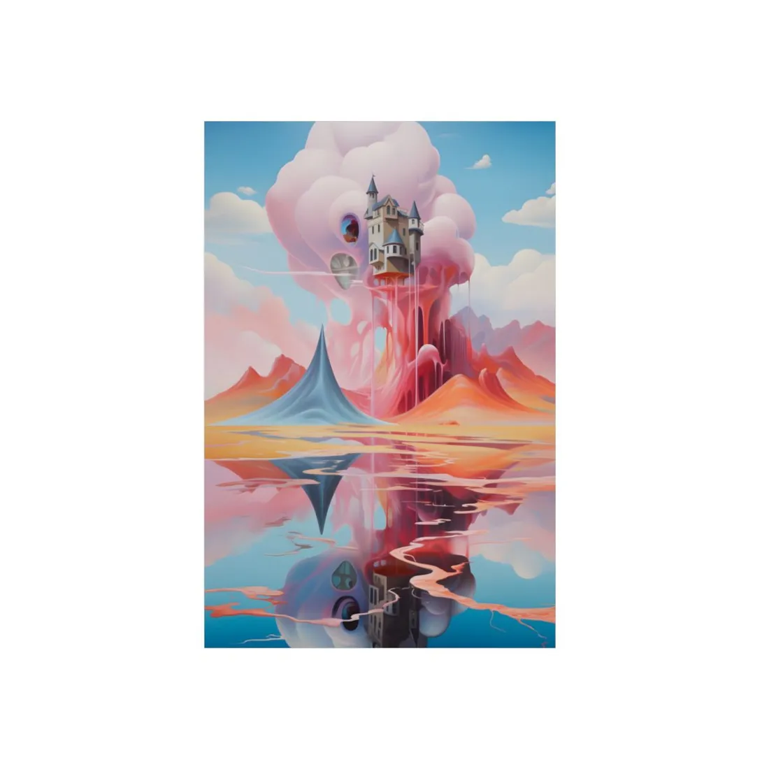 Surreal Dreamscape: Fantastical Landscape Art - Metal Poster