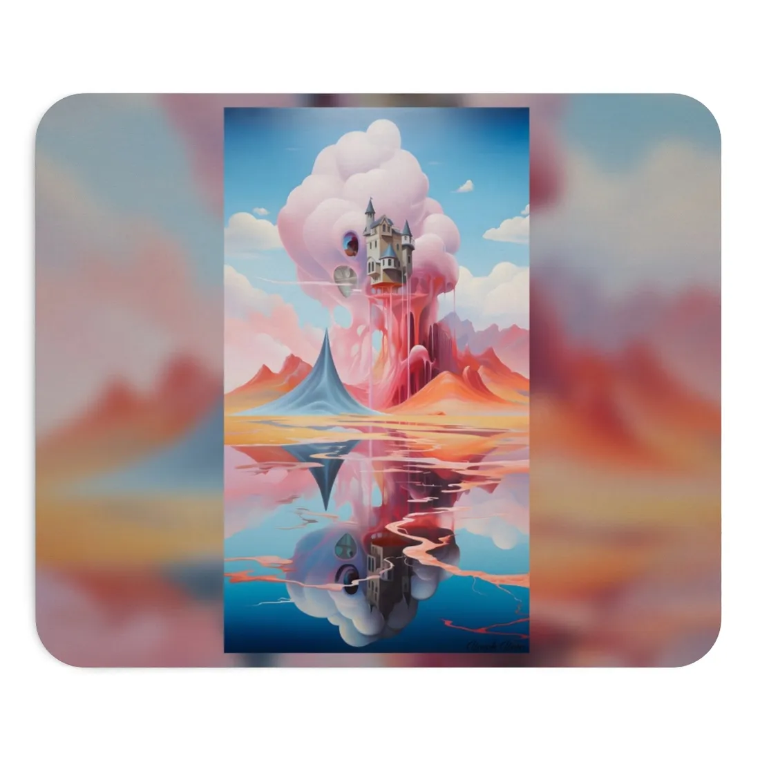 Surreal Dreamscape: Fantastical Landscape Art - Mouse Pad