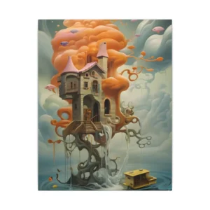 Stone House Above Water Canvas Print